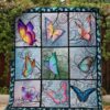 Butterflies Multi Colorful Quilt Blanket  Quilt